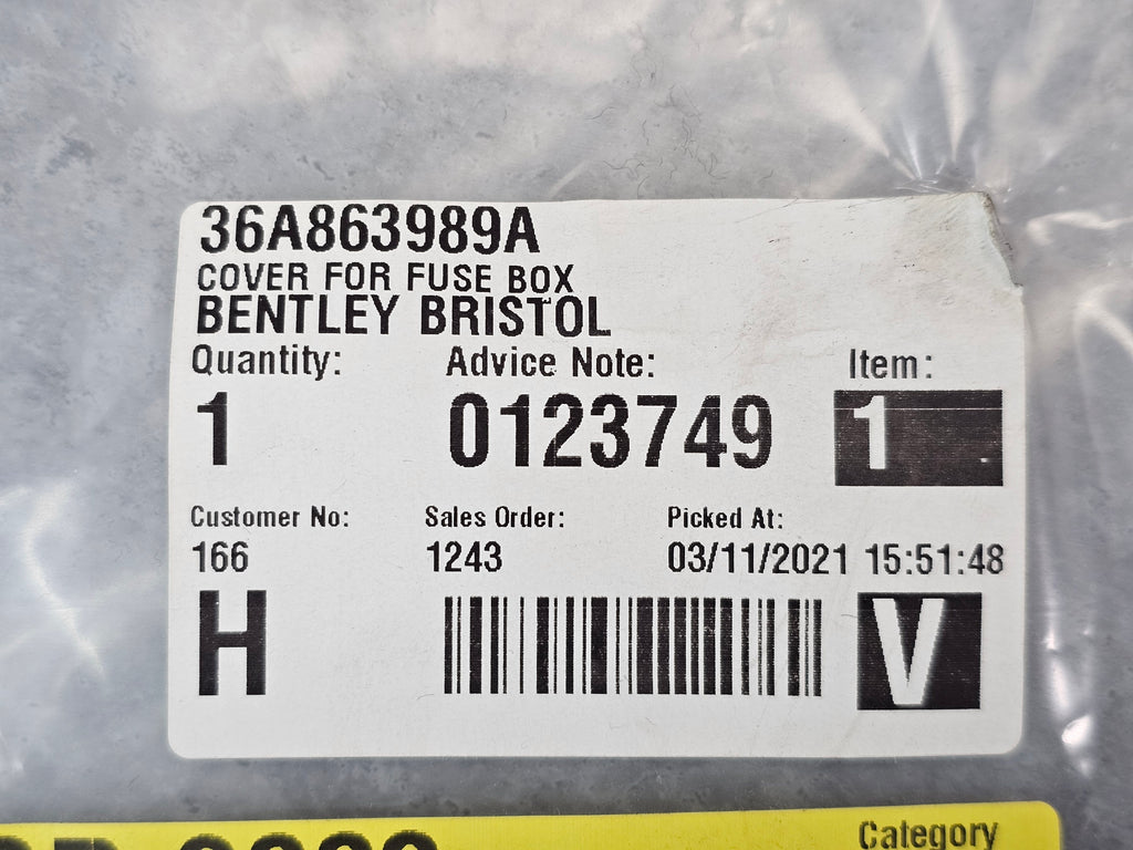 BENTLEY BENTAYGA (2015-2020) COVER FOR FUSE BOX 36A863989A