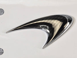 MCLAREN MP4-12C BONNET CARBON FIBRE EMBLEM BADGE 11A9388CP