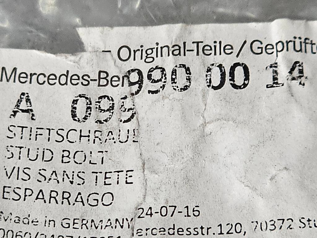 MERCEDES STUD BOLT A0999900014