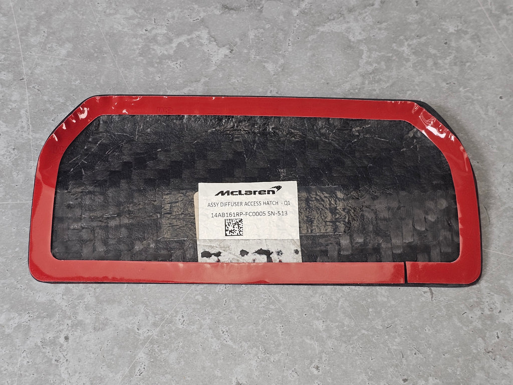 MCLAREN 765LT CARBON FIBRE REAR BUMPER DIFFUSER HATCH 14AB161RP-FC0005
