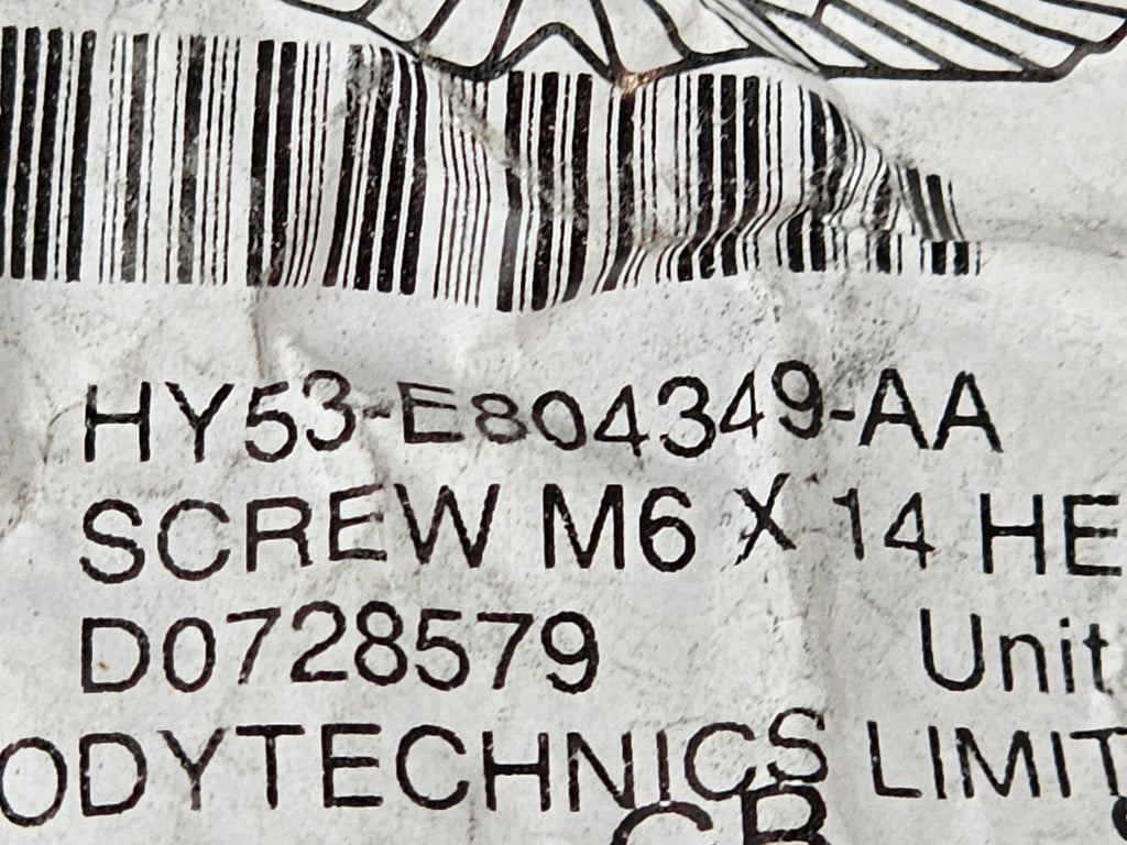 ASTON MARTIN SCREW M6 X 14 HEX HEAD HY53-E804349-AA
