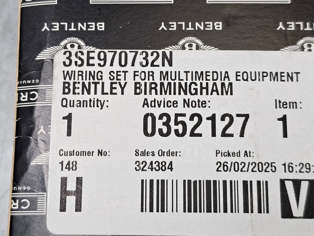 BENTLEY WIRING SET FOR MULTIMEDIA 3SE970732N