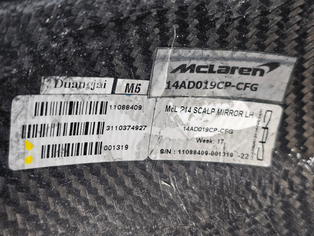 MCLAREN 720S SATIN CARBON FIBRE MIRROR CAPS 14AD019CP / 14AD020CP
