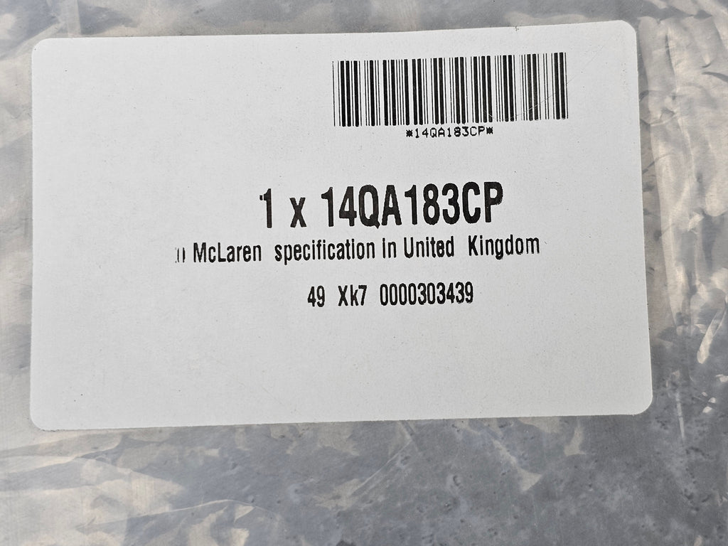 MCLAREN SUPER SERIES OWNER MANUAL SUPPLEMENT 14QA183CP