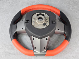 LAMBORGHINI AVENTADOR LEATHER STEERING WHEEL ORANGE & BLACK 470419091