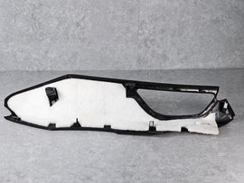 MCLAREN REAR QUARTER TRIM MAJOR LH BLACK ALCANTARA WITH MCLAREN ORANGE STITCHING 14NA033CP