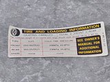 LAMBORGHINI AVENTADOR LABEL FOR TYRE INFLATION PRESSURE 470010546H