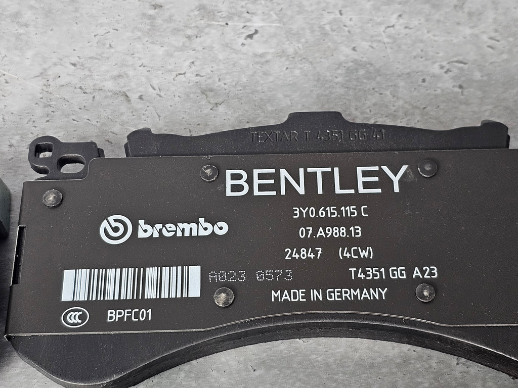 BENTLEY MULSANNE 1 SET OF BRAKE  PADS FOR DISK BRAKE 3Y0698151F