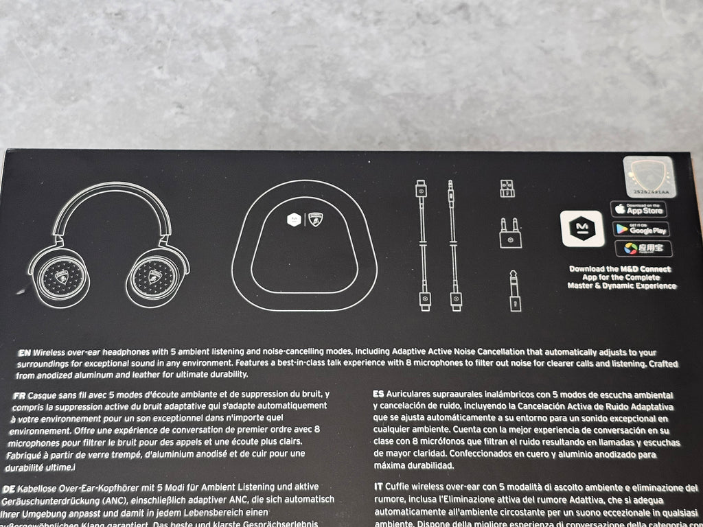 LAMBORGHINI WIRELESS MW75 HEADPHONES BY MASTER & DYNAMIC 16309IIE094WIR