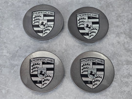 PORSCHE CHARCOAL GRAPHITE CENTRE CAP SET OF 4 7P5601149