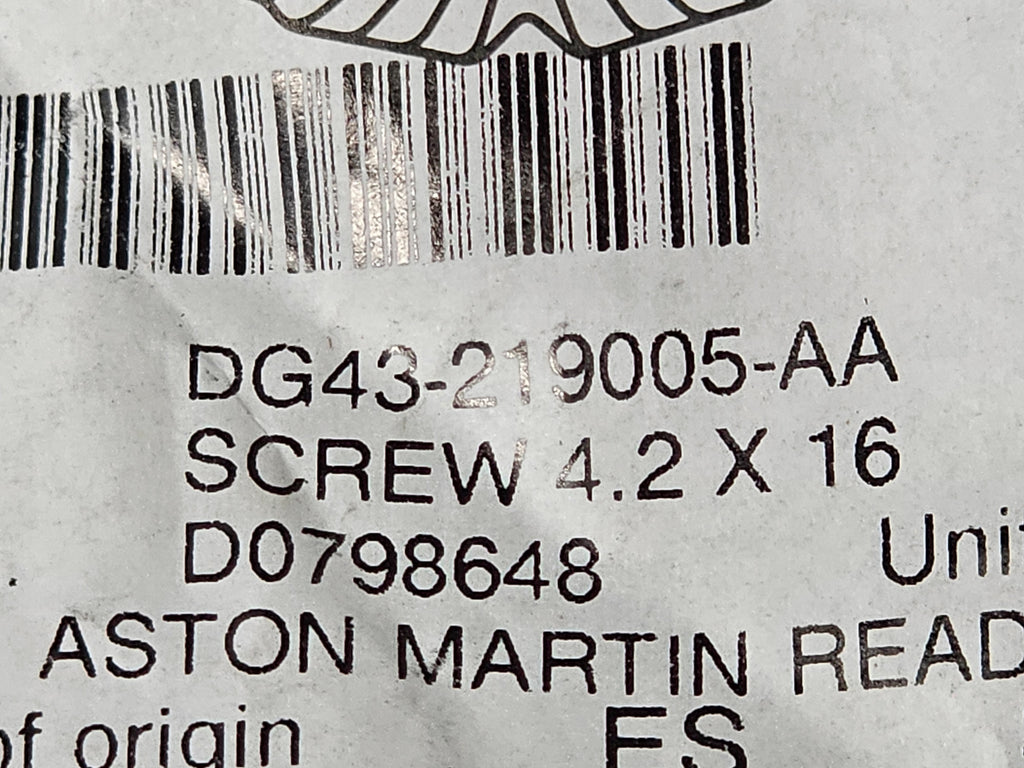 ASTON MARTIN SCREW 4.2 X 16 DG43-21905-AA