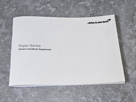 MCLAREN SUPER SERIES OWNER MANUAL SUPPLEMENT 14QA183CP