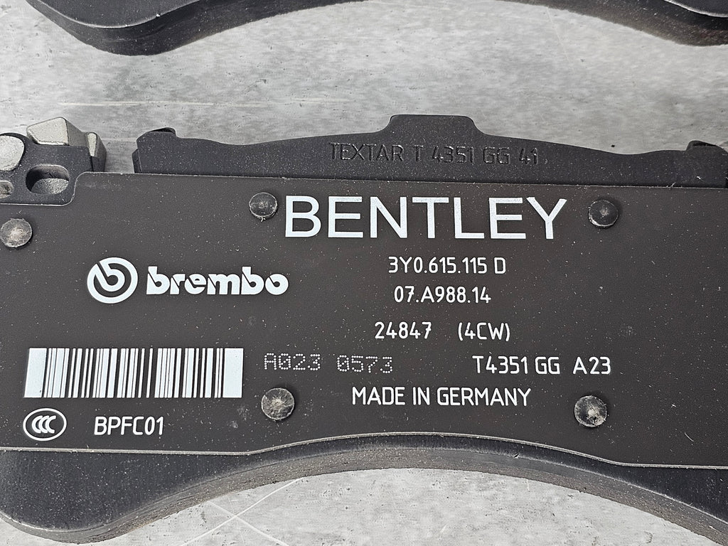 BENTLEY MULSANNE 1 SET OF BRAKE  PADS FOR DISK BRAKE 3Y0698151F