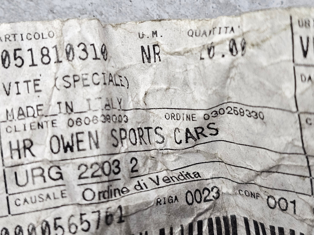 MASERATI SCREW M6 X 18.5 51810310