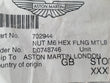 Load image into Gallery viewer, ASTON MARTIN NUT M6 HEX FLNG MTL8 702944