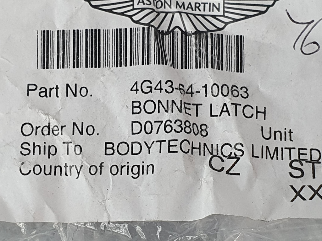 ASTON MARTIN BONNET LATCH 4G43-64-10063