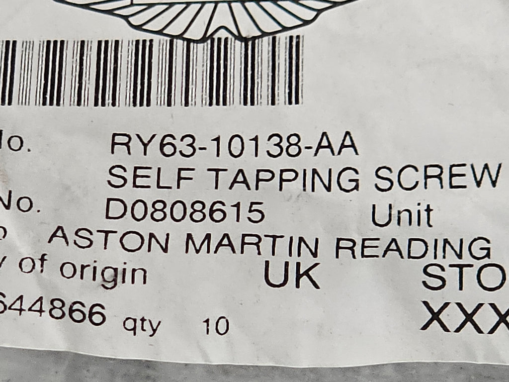 ASTON MARTIN SELF TAPPING SCREW RY63-10138-AA