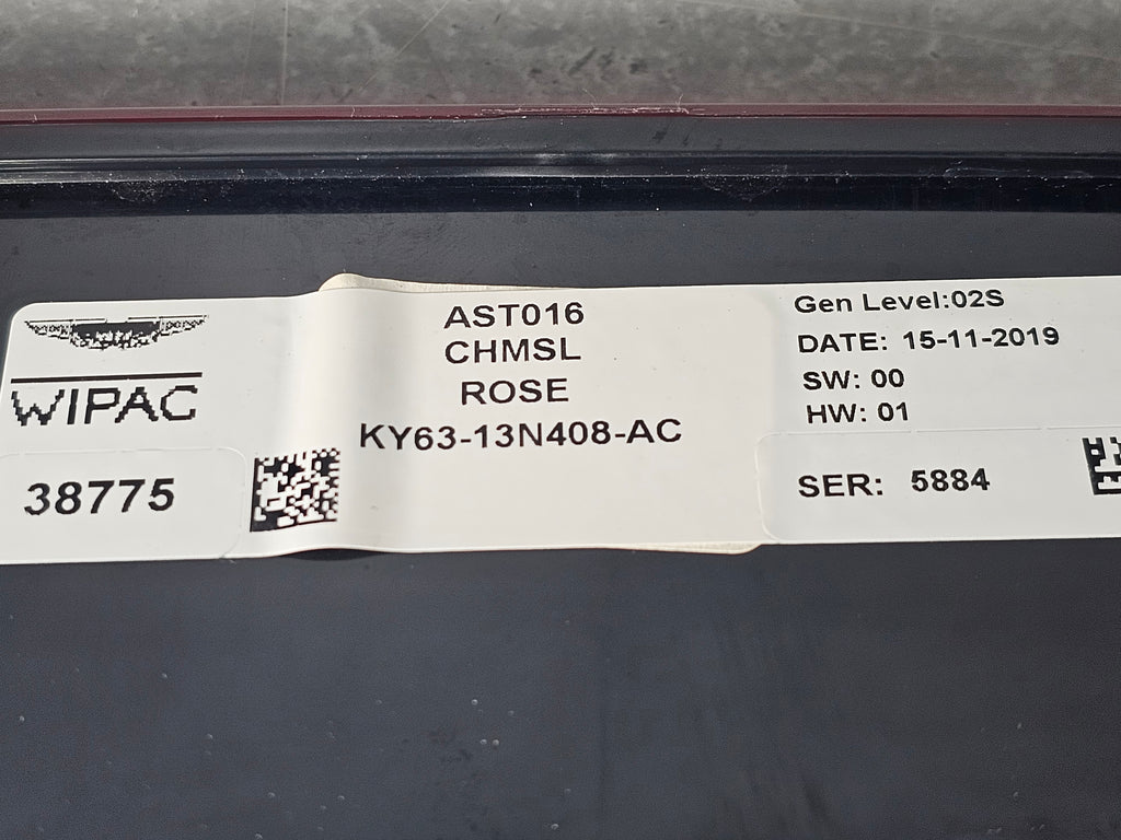 ASTON MARTIN VANTAGE 2019 RED LENS CENTRE HIGH MOUNTED STOP LAMP KY63-13N408-AC