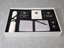 LAMBORGHINI URUS WELCOME KIT CAR FRAGRANCE BOX GLOVES CREAM WITH BAG