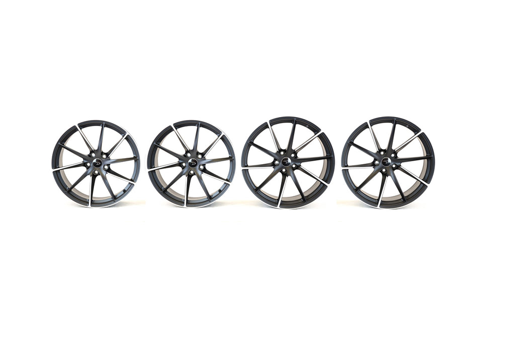 MCLAREN 720S MSO TURBINE ALLOY WHEELS - BLACK/ MACHINE FINISH 14A3345P