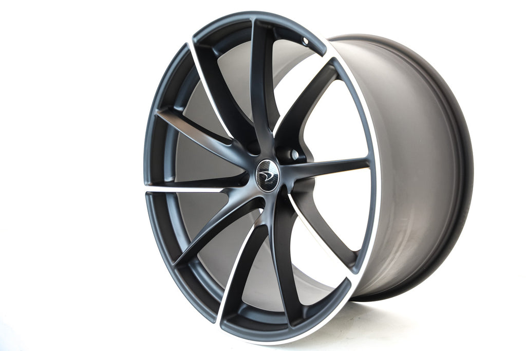 MCLAREN 720S MSO TURBINE ALLOY WHEELS - BLACK/ MACHINE FINISH 14A3345P