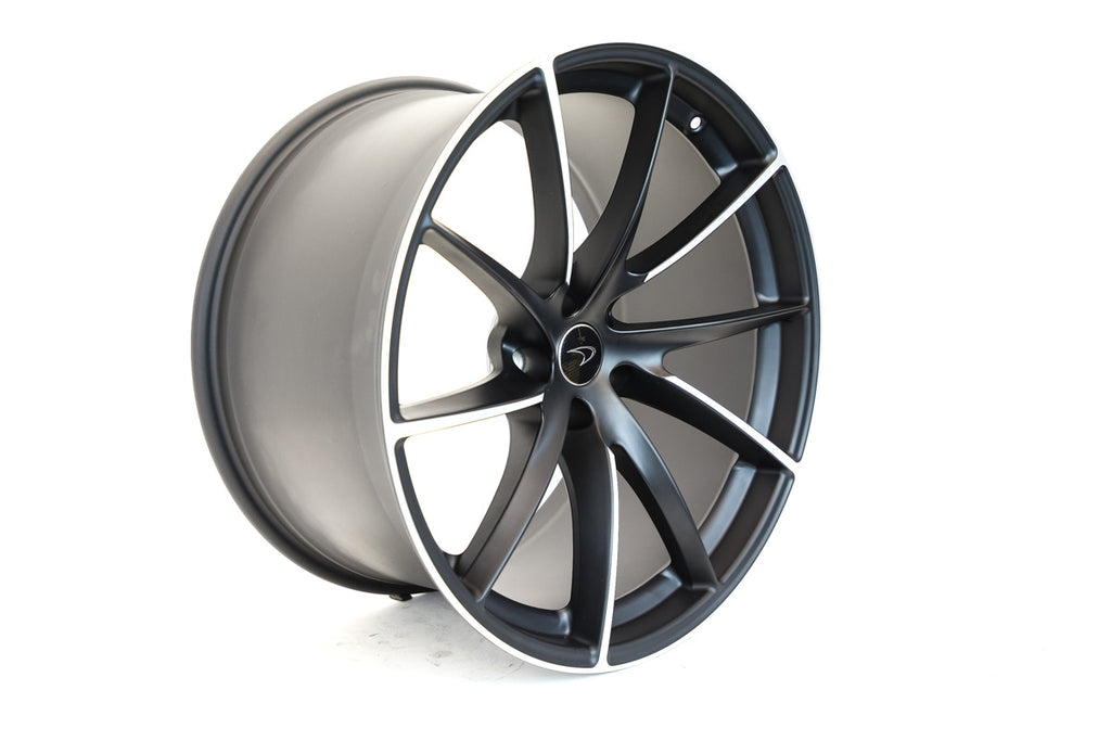 MCLAREN 720S MSO TURBINE ALLOY WHEELS - BLACK/ MACHINE FINISH 14A3345P