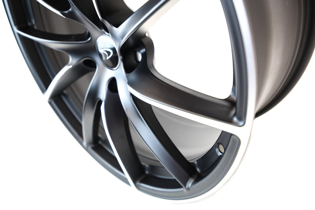 MCLAREN 720S MSO TURBINE ALLOY WHEELS - BLACK/ MACHINE FINISH 14A3345P