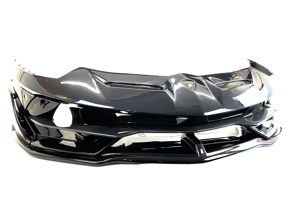 LAMBORGHINI AVENTADOR SVJ CARBON FRONT BUMPER WITH CARBON SPLITTER