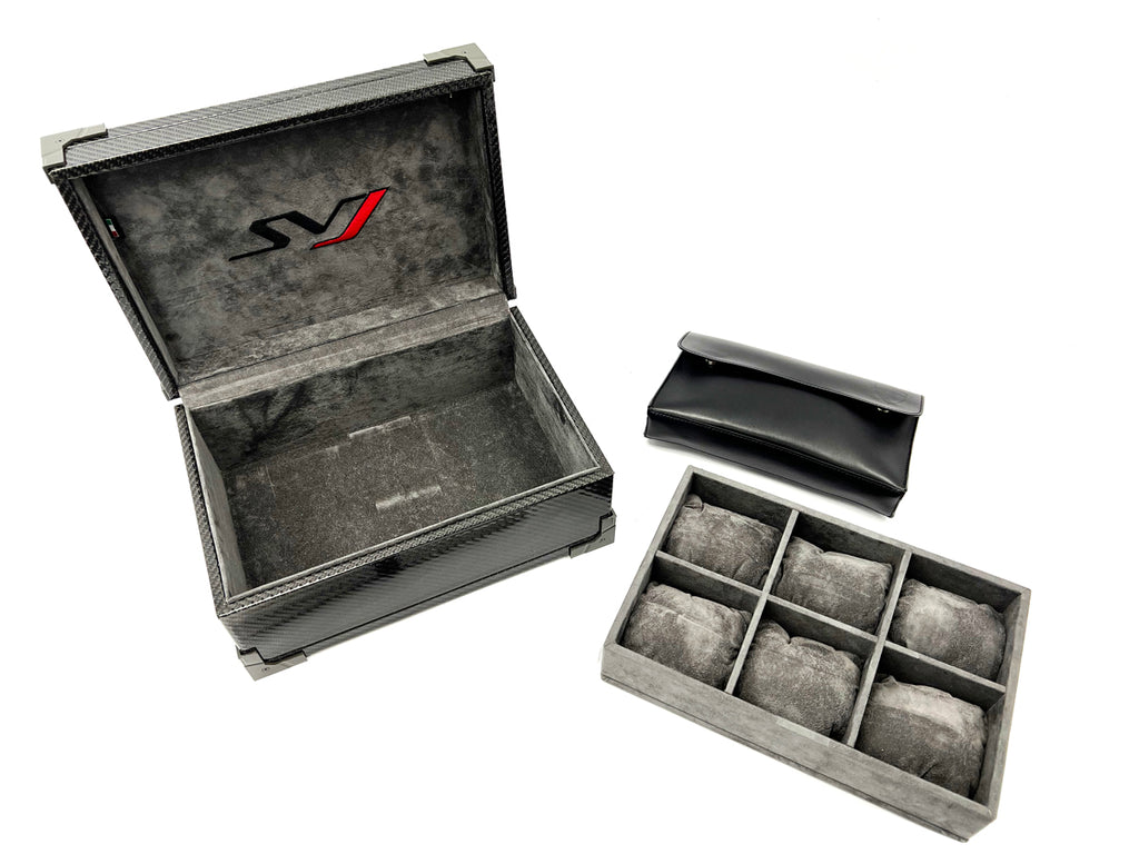 GENUINE LAMBORGHIN SVJ EDITION CARBON WATCH BOX/ CASE INC AFTERCARE PACK