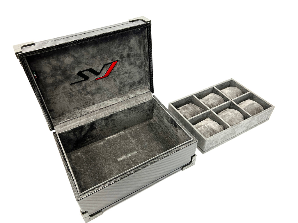 GENUINE LAMBORGHIN SVJ EDITION CARBON WATCH BOX/ CASE INC AFTERCARE PACK