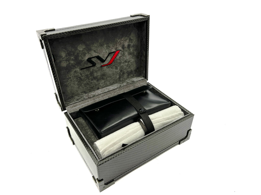 GENUINE LAMBORGHIN SVJ EDITION CARBON WATCH BOX/ CASE INC AFTERCARE PACK