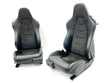 Load image into Gallery viewer, GENUINE MCLAREN 675LT/ 650S ELECTRIC COMFORT SEATS IN BLACK ALCANTARA &amp; LEATHER
