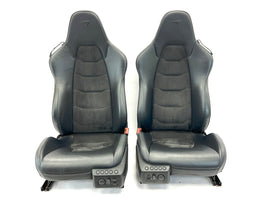GENUINE MCLAREN 675LT/ 650S ELECTRIC COMFORT SEATS IN BLACK ALCANTARA & LEATHER