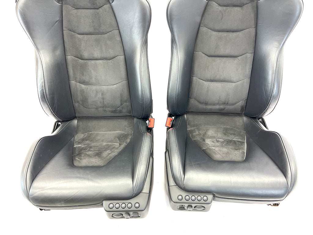 GENUINE MCLAREN 675LT/ 650S ELECTRIC COMFORT SEATS IN BLACK ALCANTARA & LEATHER