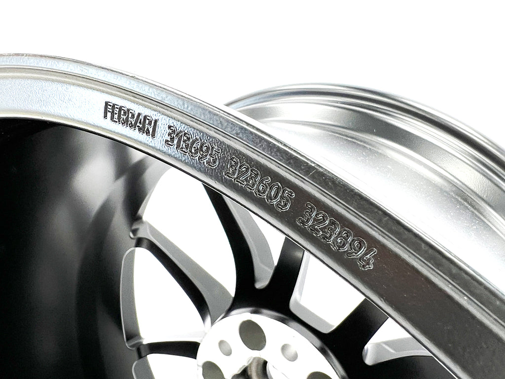 GENUINE FERRARI 812 SUPERFAST ULTRA LIGHT 10 SPOKE FRONT WHEEL - BLACK 313965