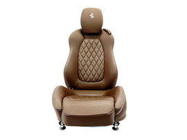 GENUINE FERRARI CALIFORNIA FRONT LEFT SEAT IN BROWN WITH DIAMOND PATTERN