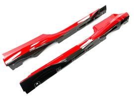 FERRARI F8 AERO CARBON SIDE SKIRTS SET - ROSSO CORSA 985881796 985881797