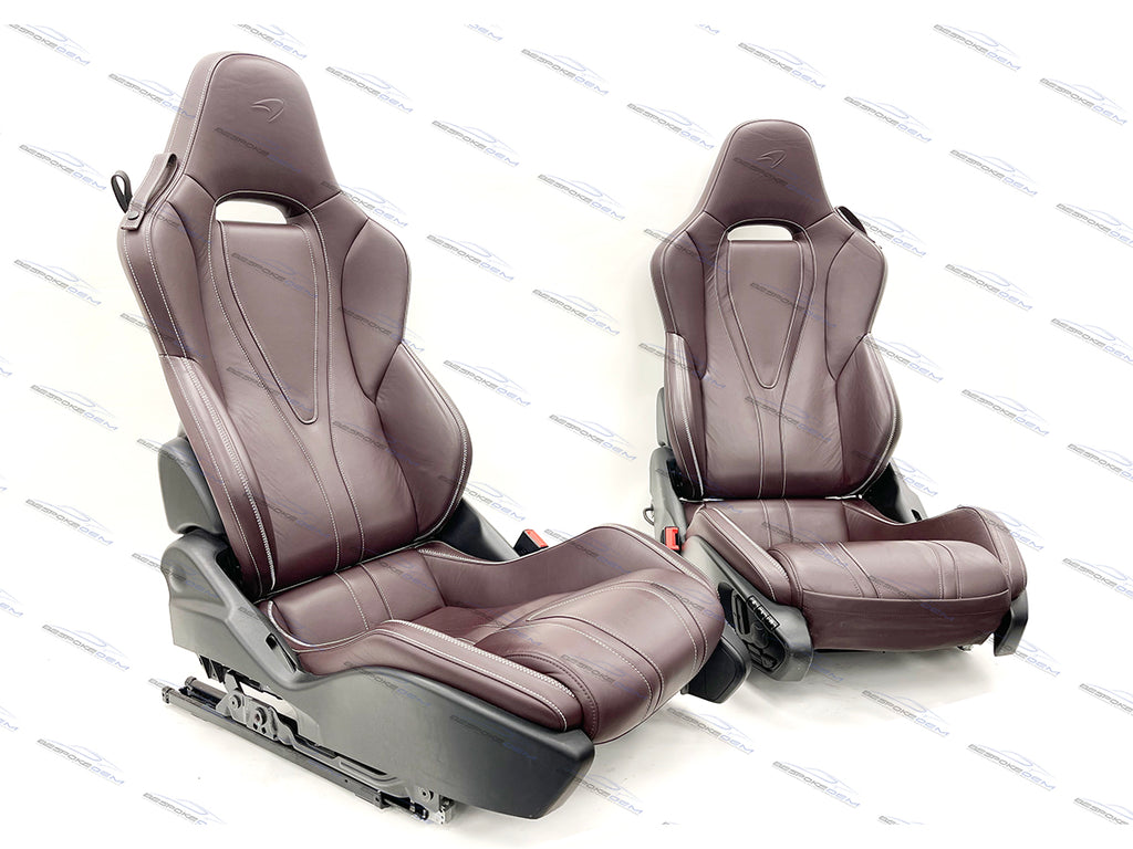 MCLAREN 720S MSO LUXURY CARBON BACKS COMFORT SEATS IN BURGUNDY LEATHER