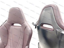 MCLAREN 720S MSO LUXURY CARBON BACKS COMFORT SEATS IN BURGUNDY LEATHER