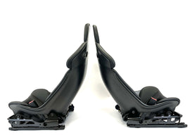 MCLAREN ELVA CARBON RACING BUCKET SEATS PAIR - BLACK LEATHER