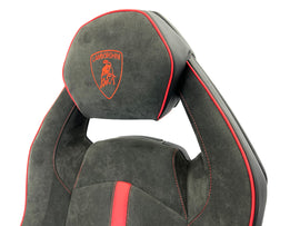 LAMBORGHINI AVENTADOR SV LP750-4 COMFORT SEATS IN BLACK-RED