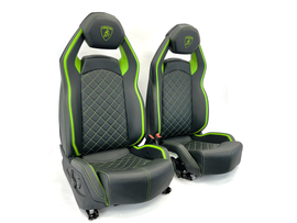 LAMBORGHINI AVENTADOR S AD-PERSONAN BLACK/ VERDE FEAUNS 