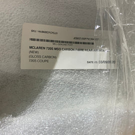 MCLAREN 720S MSO CARBON FIBRE REAR AIR INTAKE 14AB420CP.CFG.01