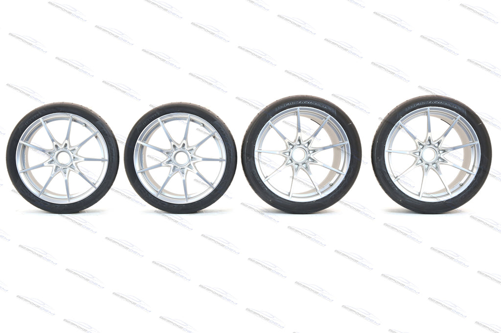 MCLAREN SENNA ALLOY SILVER WHEELS SET WITH PIRELLI TROFEO TYRES