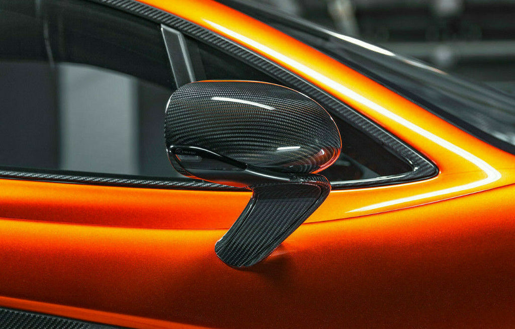 MCLAREN P1 GLOSS CARBON WING MIRROR ARMS COVERS 12A3466CP