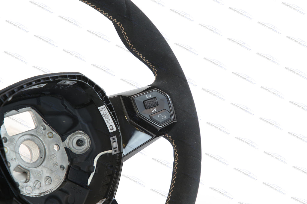 LAMBORGHINI AVENTADOR SVJ ALCANTARA STEERING WHEEL - BLACK/ RED 470419091R