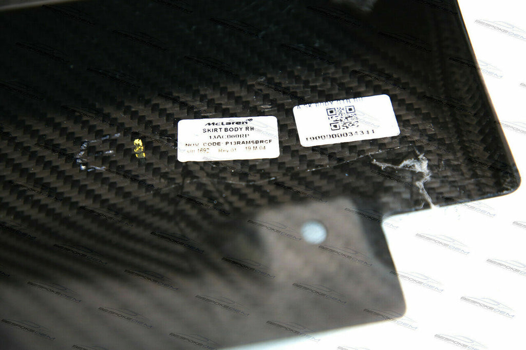 MCLAREN 600LT REAR RIGHT MATTE MSO CARBON  SIDE SKIRT 13AC060RP