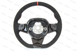 LAMBORGHINI AVENTADOR SVJ ALCANTARA STEERING WHEEL - BLACK/ RED 470419091R