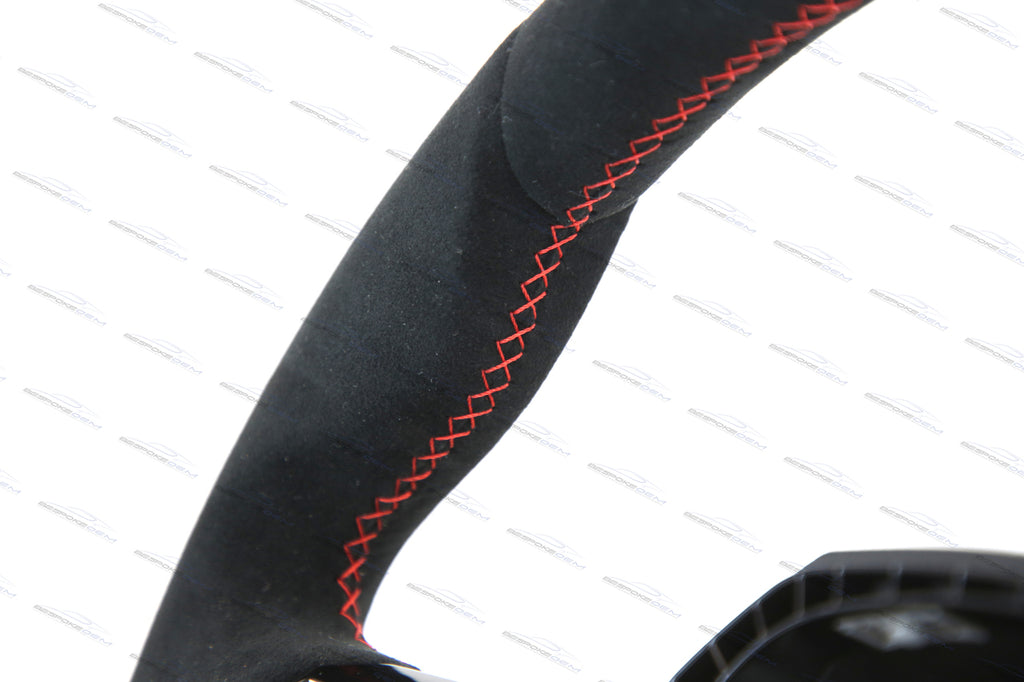 LAMBORGHINI AVENTADOR SVJ ALCANTARA STEERING WHEEL - BLACK/ RED 470419091R