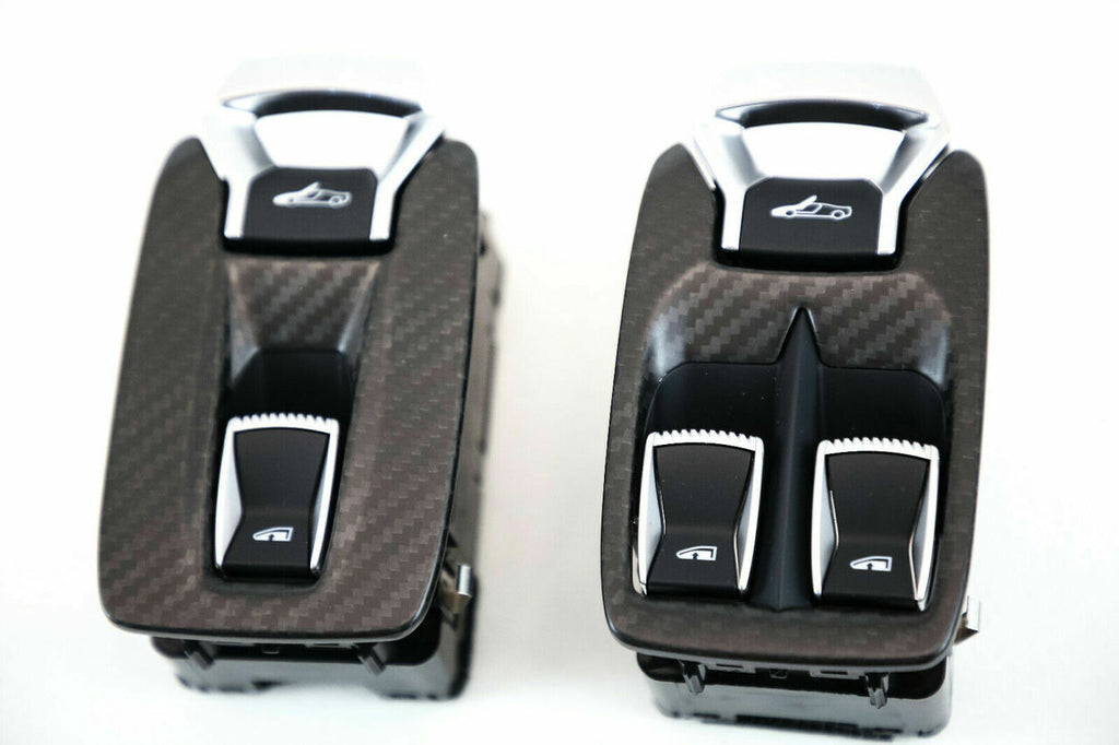 MCLAREN 720S/ 750S/ 765LT MATTE CARBON WINDOW DOOR SWITCHES 14M0140CP/14M0133CP